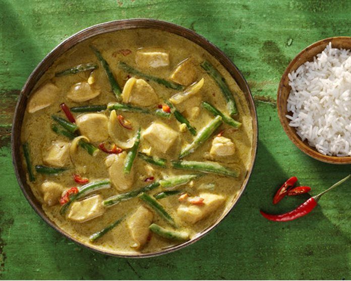 Draak klimaat binnen Thaise groene curry (glutenvrij) - Zonvitaris